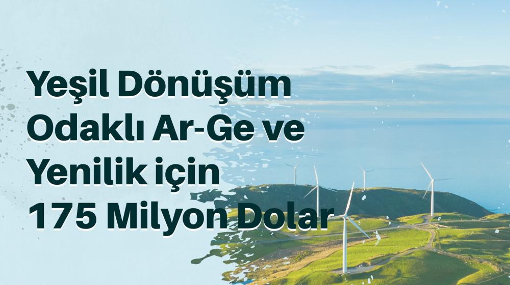 Yeşil Dönüşüm Odaklı Ar-Ge ve Yenilik için 175 Milyon Dolar