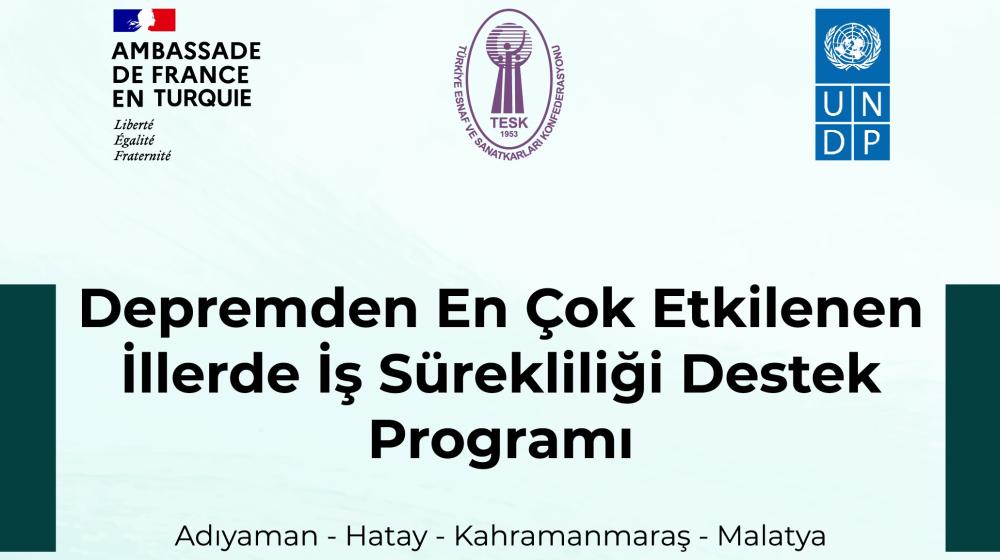 UNDP Depremden En Çok Etkilenen İllerde İş Sürekliliği Destek Programı Başvuruları Başladı