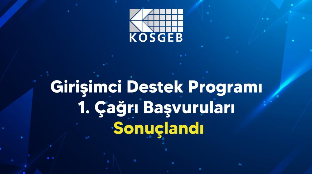 Girişimci Destek Programı 1. Çağrı Başvuruları Sonuçlandı